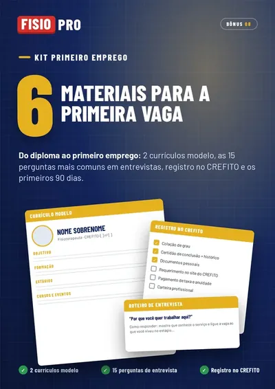 Capa do Bônus #8: kit primeiro emprego para quem está se formando