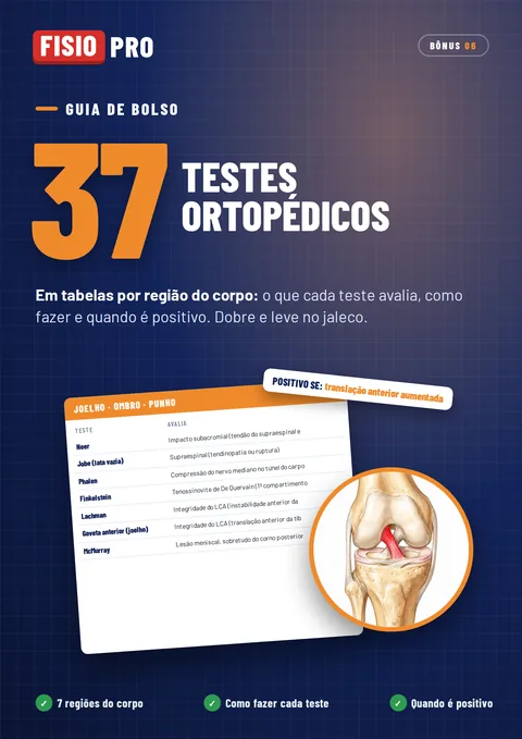 Capa do bônus 6: Guia de bolso de testes ortopédicos
